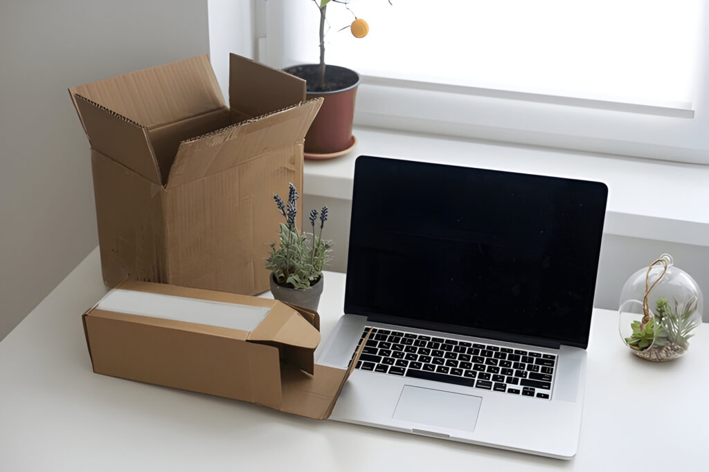 Online-Shopping Paketboxen