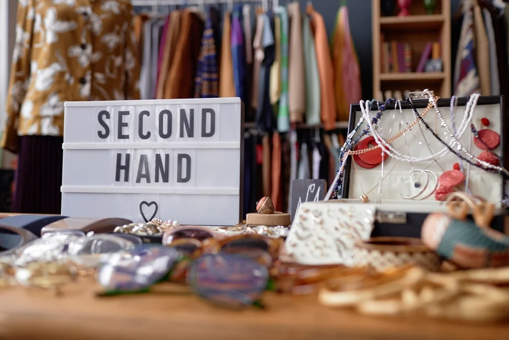 Secondhand-Trend 2026 – Warengruppen die am stärksten steigern Secondhand Aufschrift